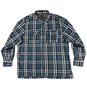 Wrangler Men's XL ATG Plaid Flannel Shirt All Terrain Outdoor Hiking Trails
